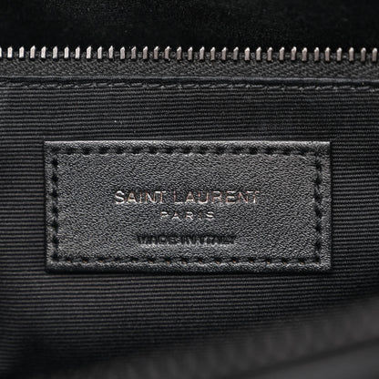 Saint Laurent Calfskin Y Quilted Monogram Monochrome Large Loulou Chain Satchel Black 6 of 13