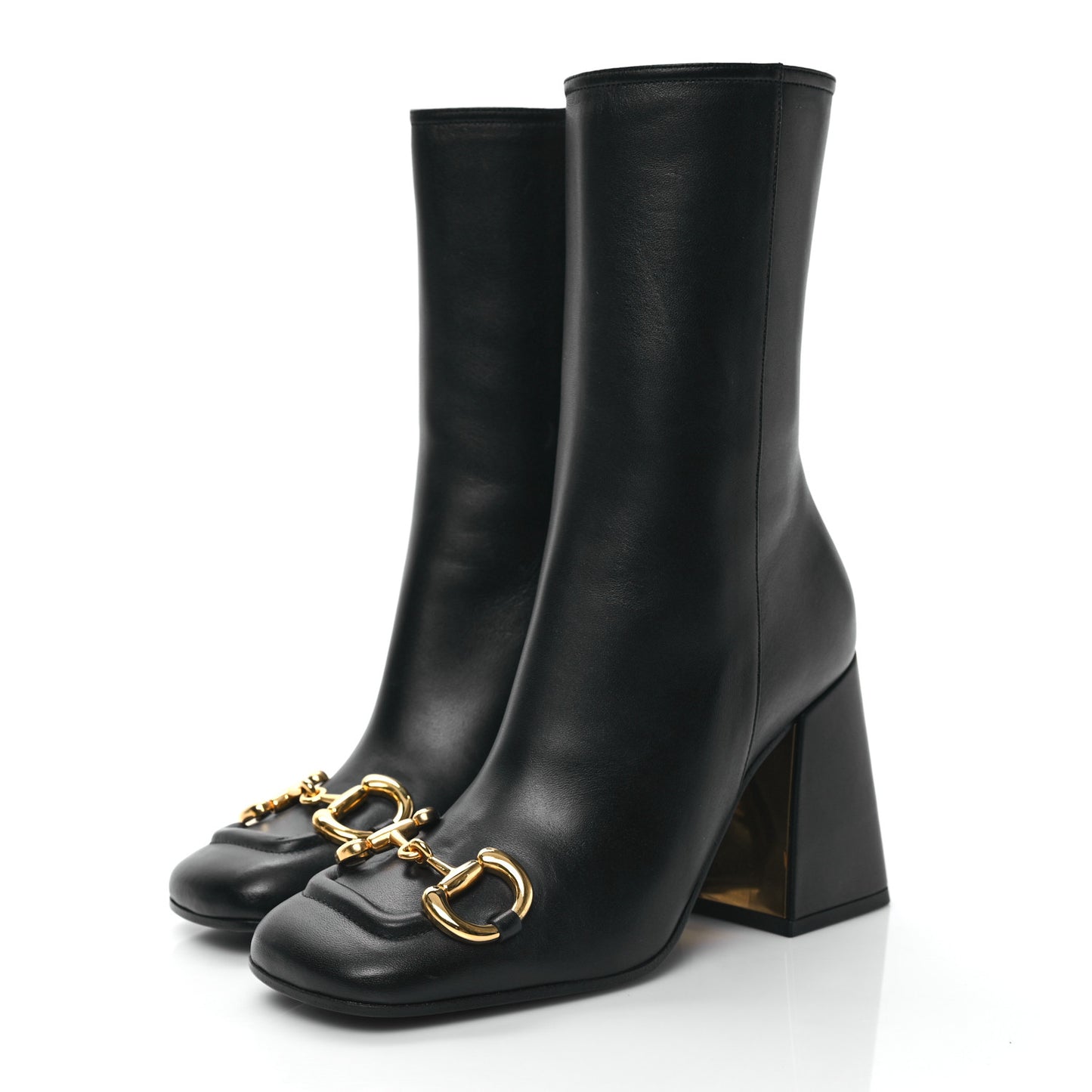 Nappa Horsebit Ankle Boots 35 Black