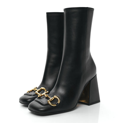 Gucci Nappa Horsebit Ankle Boots 35 Black 3 of 8