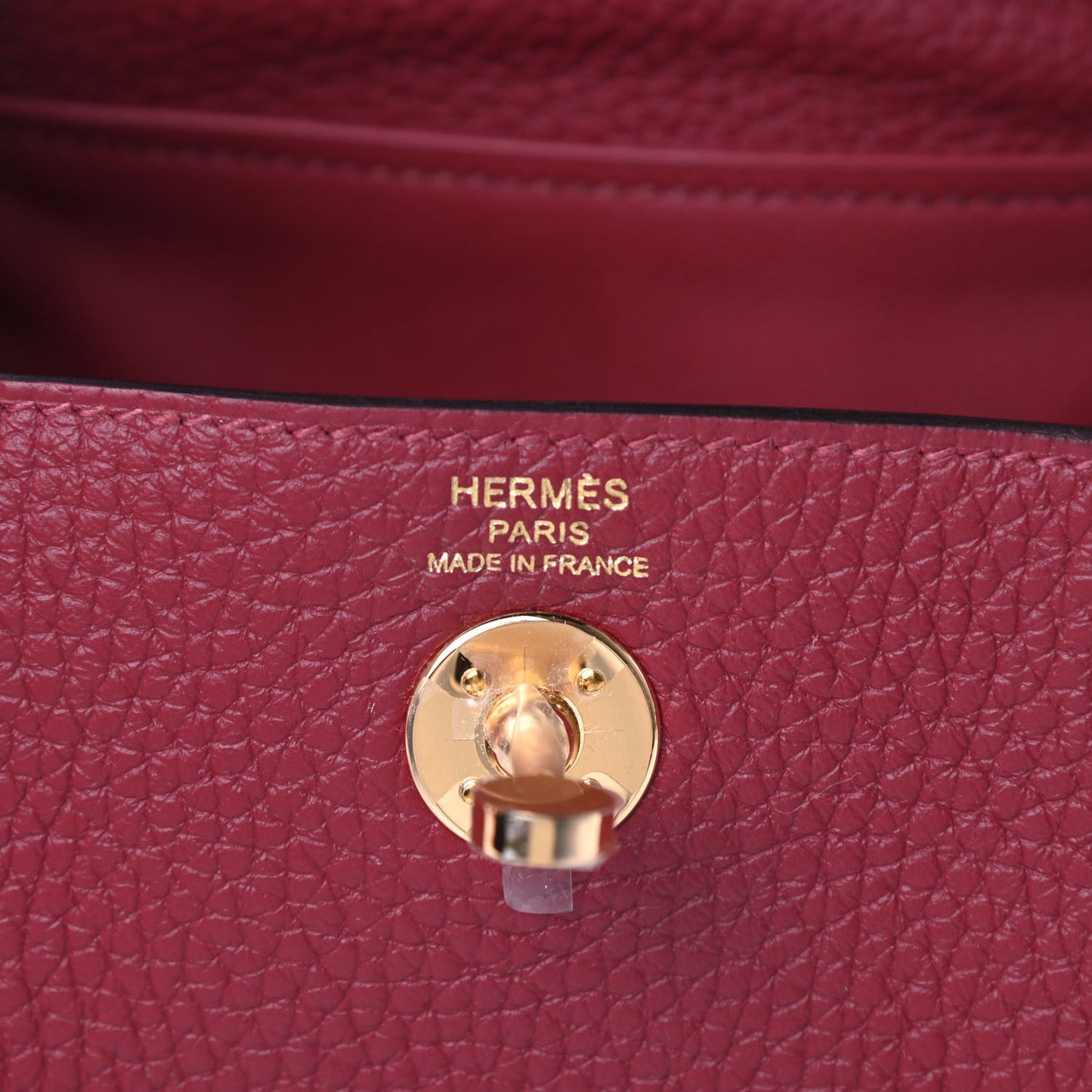 Taurillon Clemence Mini Lindy 20 Rouge Grenat