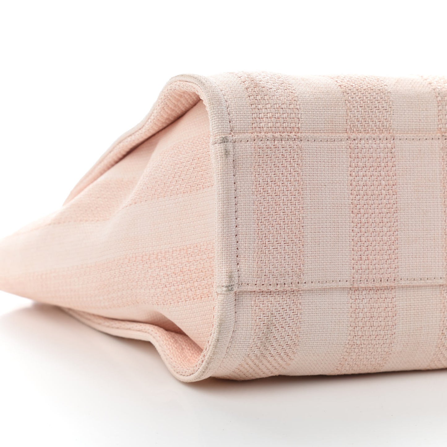 Mixed Fibers Striped Small Deauville Tote Light Pink