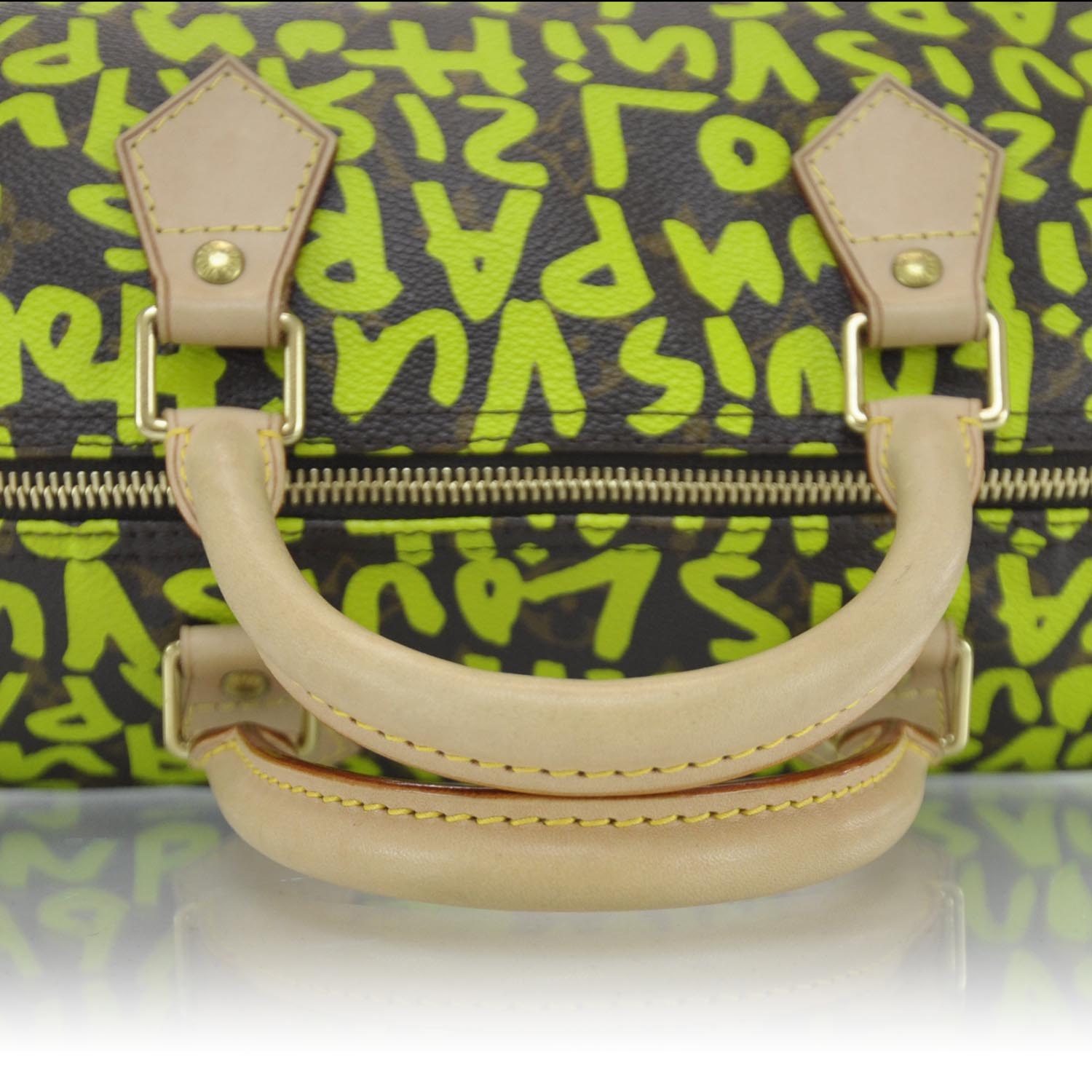 Louis Vuitton Monogram Graffiti Speedy 30 Green 4 of 10
