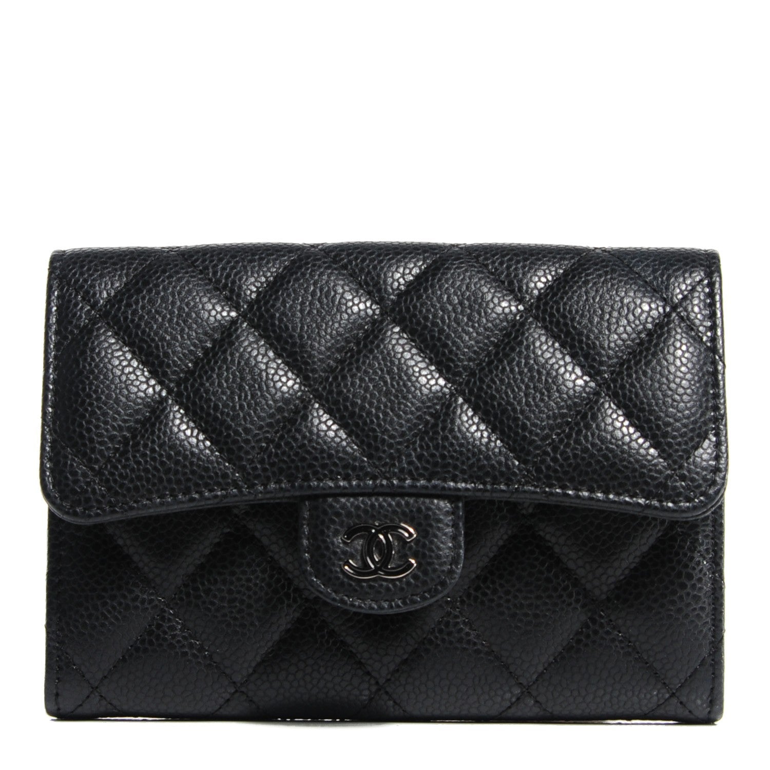 Chanel Caviar Quilted Small Flap Wallet Black 1 of 9