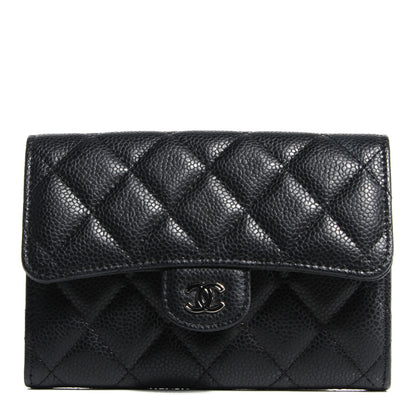 Chanel Caviar Quilted Small Flap Wallet Black 1 of 9