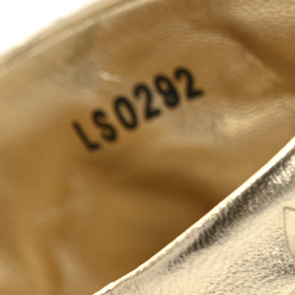 Louis Vuitton Metallic Lambskin Embossed Monogram Revival High Heel Mules 39.5  Gold 16 of 16