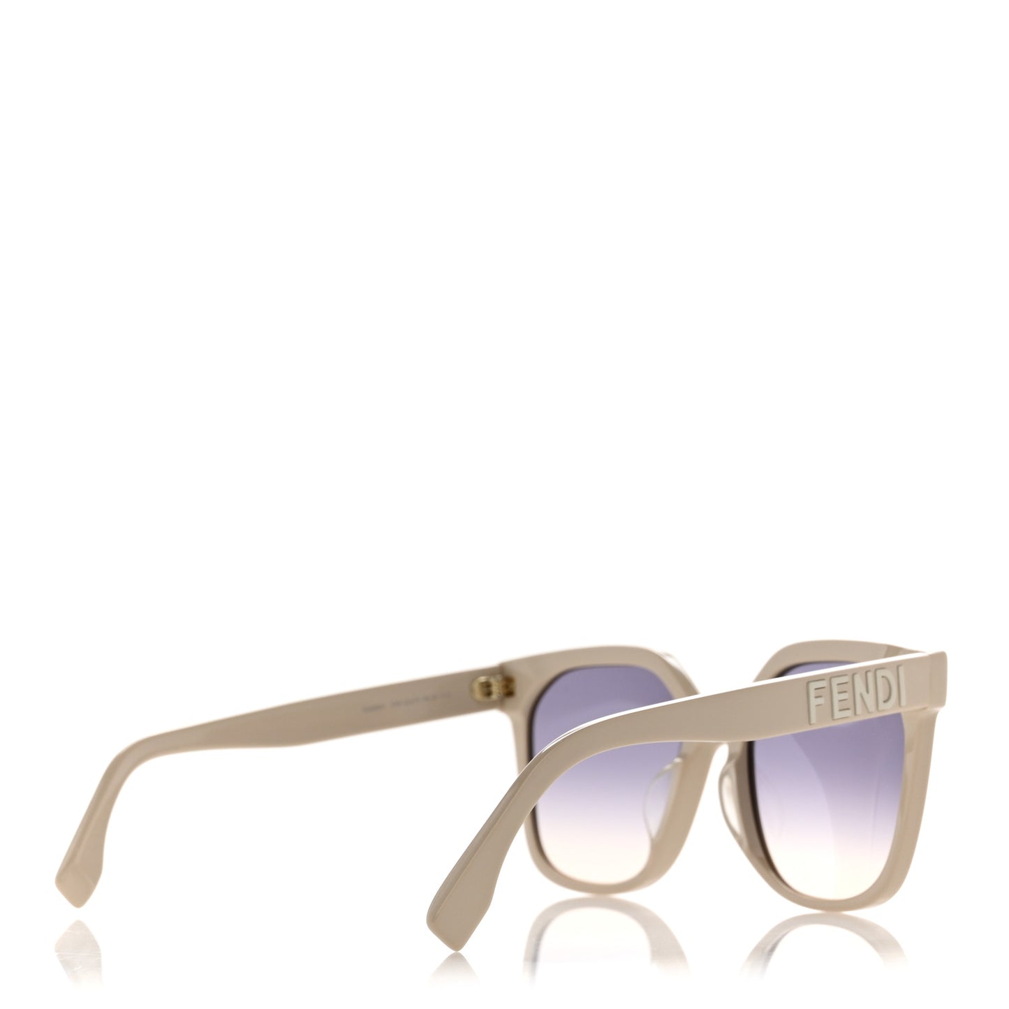 Acetate Square Sunglasses FE40007F Beige