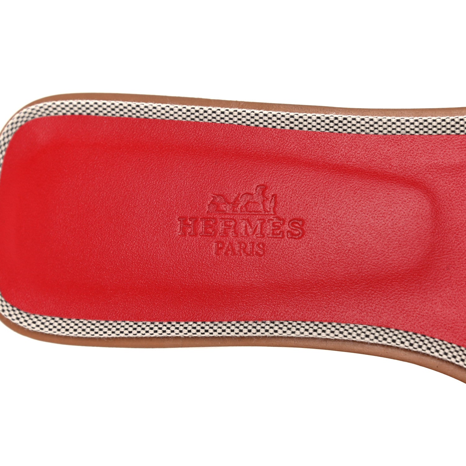 Hermes Canvas Calfskin Oran Sandals 38.5 Prunoir Rouge A Levre 7 of 8