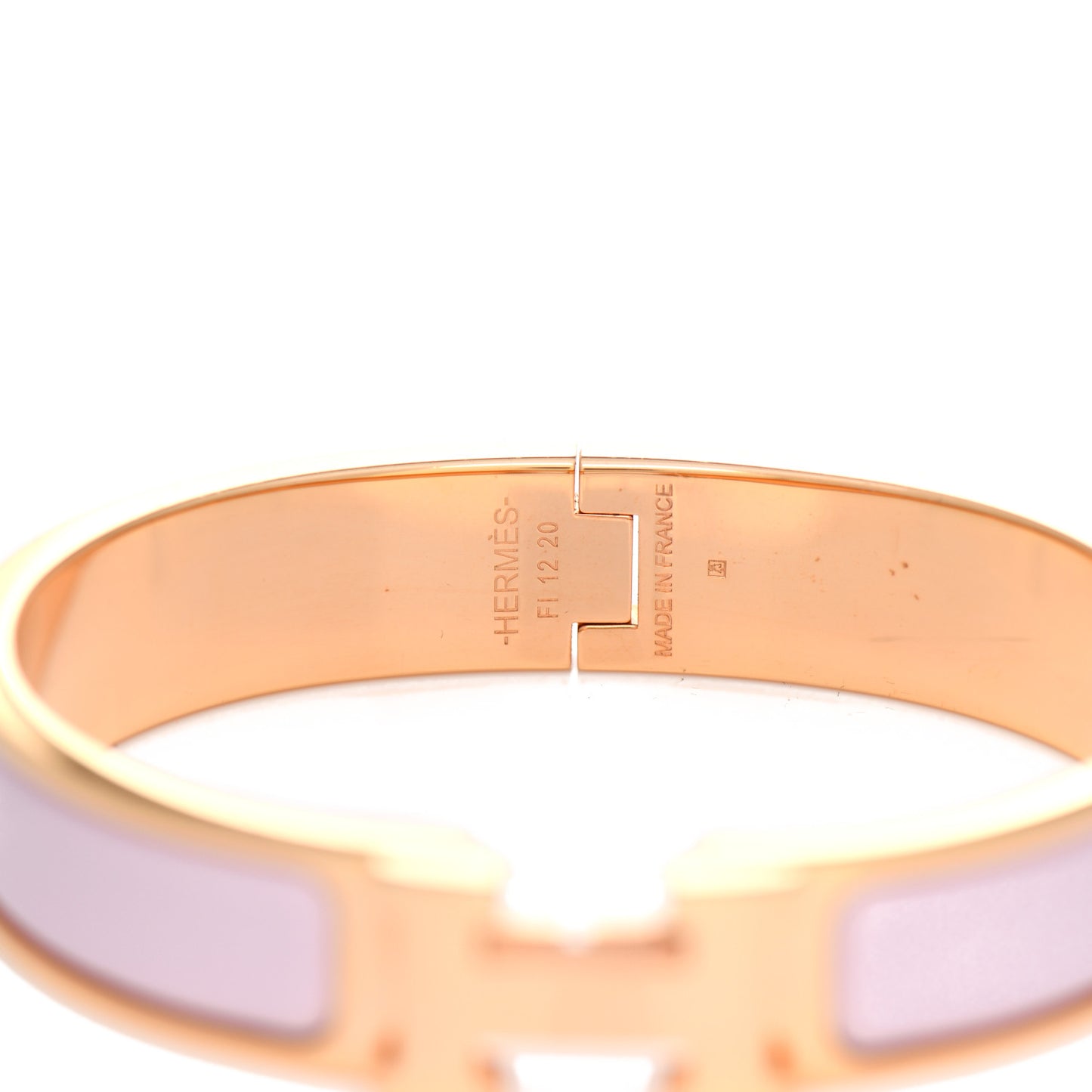 Enamel Narrow Clic Clac H Bracelet PM Rose Candeur