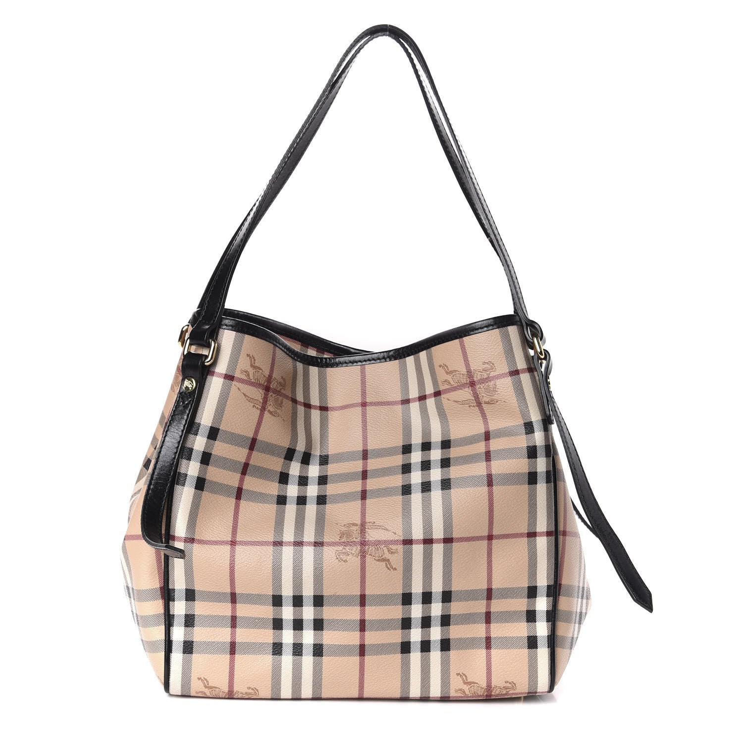 Burberry Haymarket Check Small Canterbury Tote Black 1 of 12