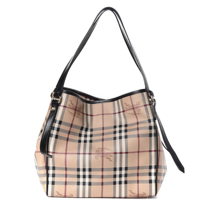Burberry Haymarket Check Small Canterbury Tote Black 1 of 12