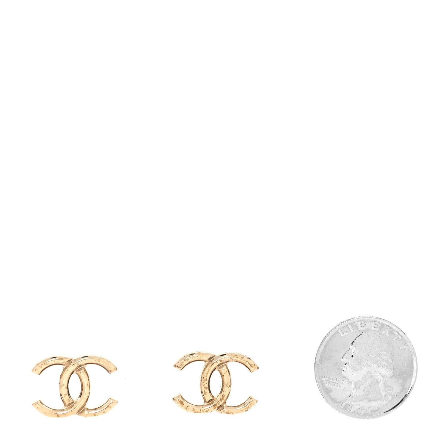 Chanel Metal CC Earrings Gold 2 of 4