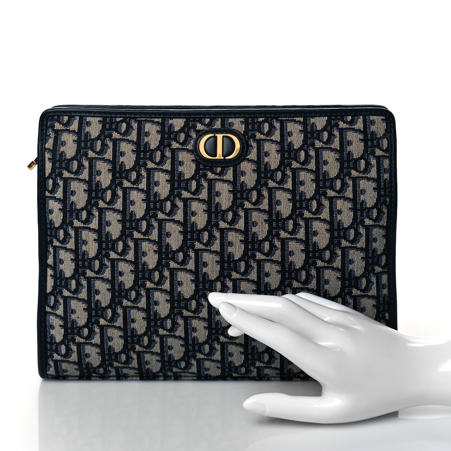 Christian Dior Oblique 30 Montaigne Pouch Blue 2 of 9