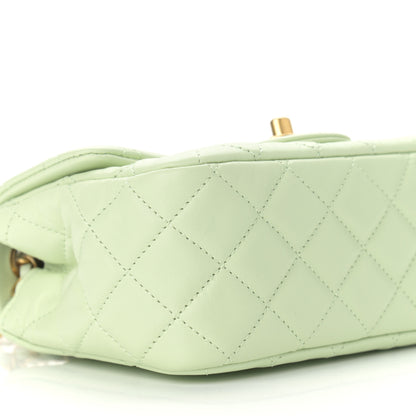 Chanel Lambskin Quilted Mini Pearl Crush Flap Light Green 8 of 9