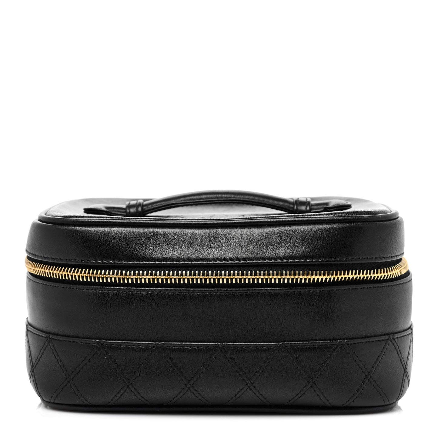 Lambskin Vanity Cosmetic Case Black