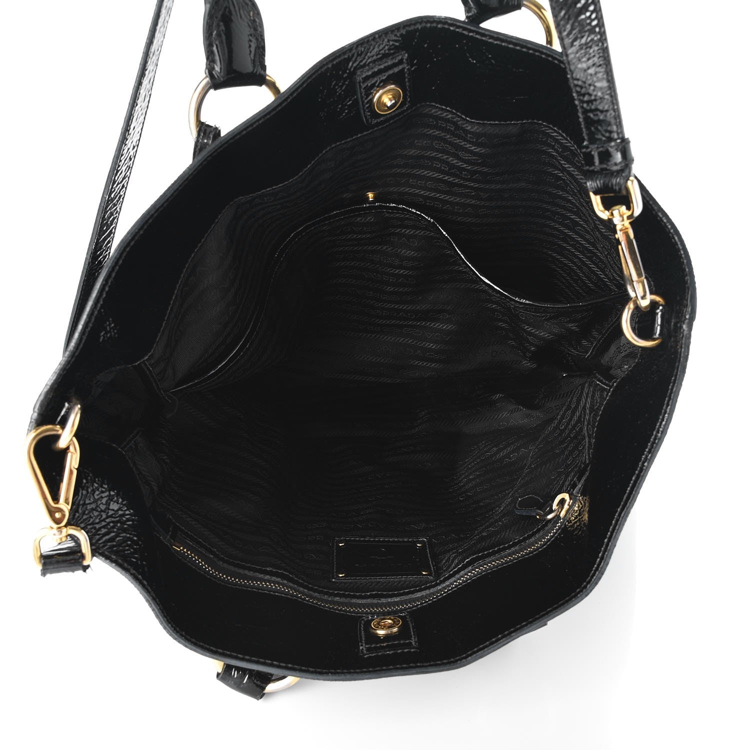 Prada Vernice Shopping Tote Black 6 of 8