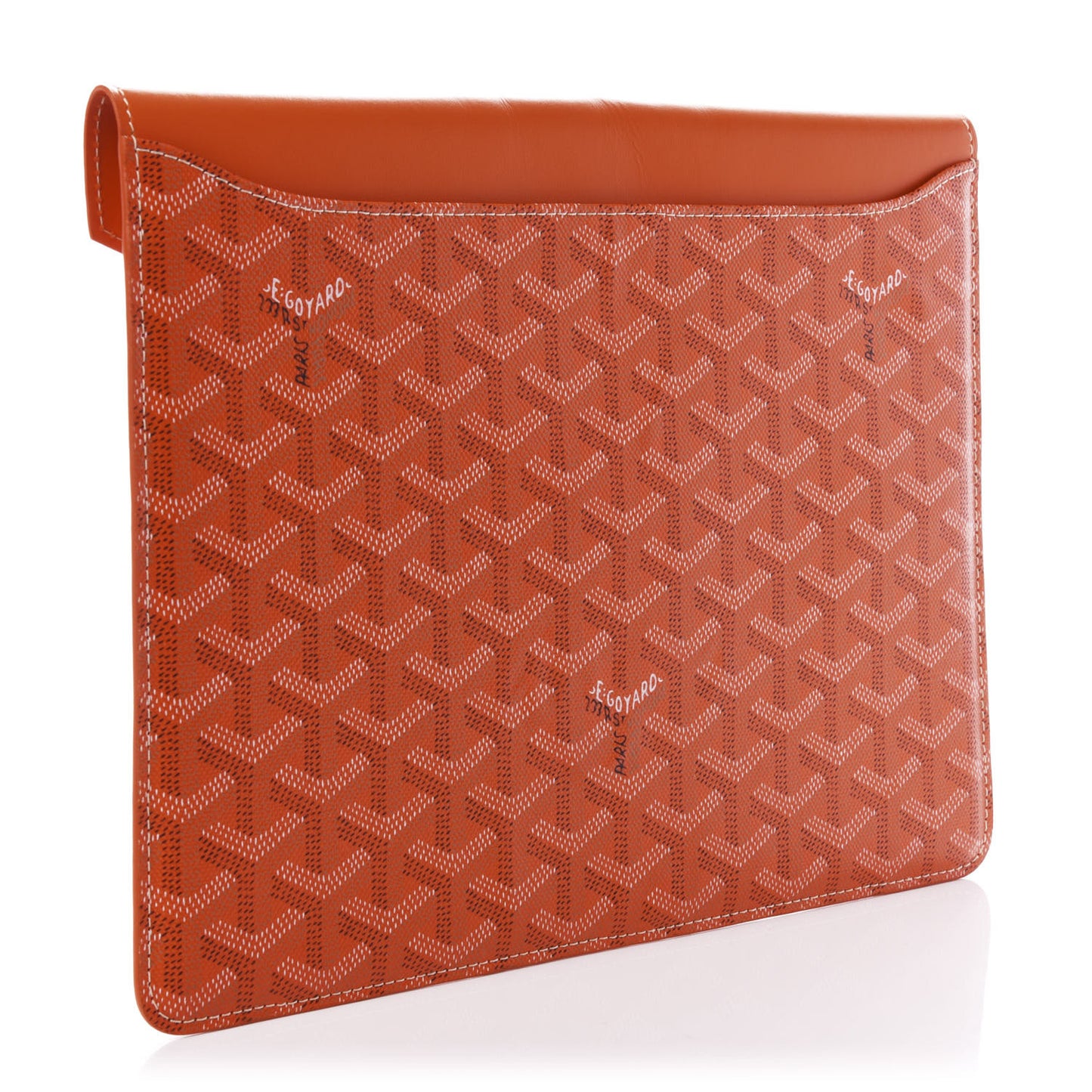 Goyardine Camondo MM Horizontal Clutch Orange