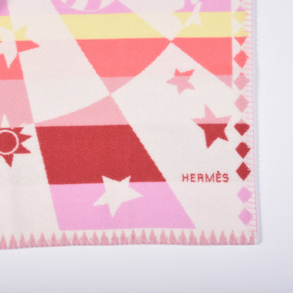 Hermes Wool Cashmere Avalon Circus Throw Blanket Petale 2 of 3