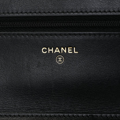 Chanel Patent Quilted Wallet On Chain WOC Black 6 of 9