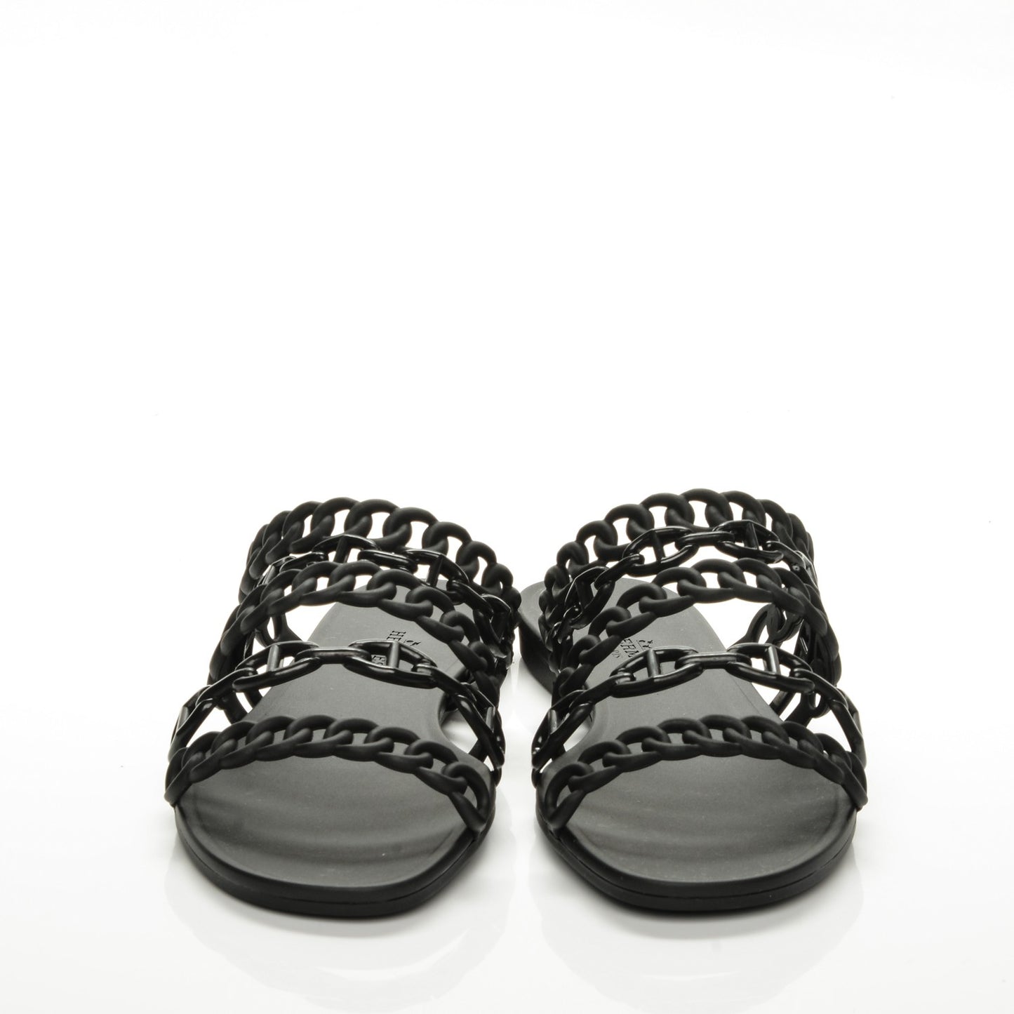 Rubber Chaine d'Ancre Nude Sandals 37 Black