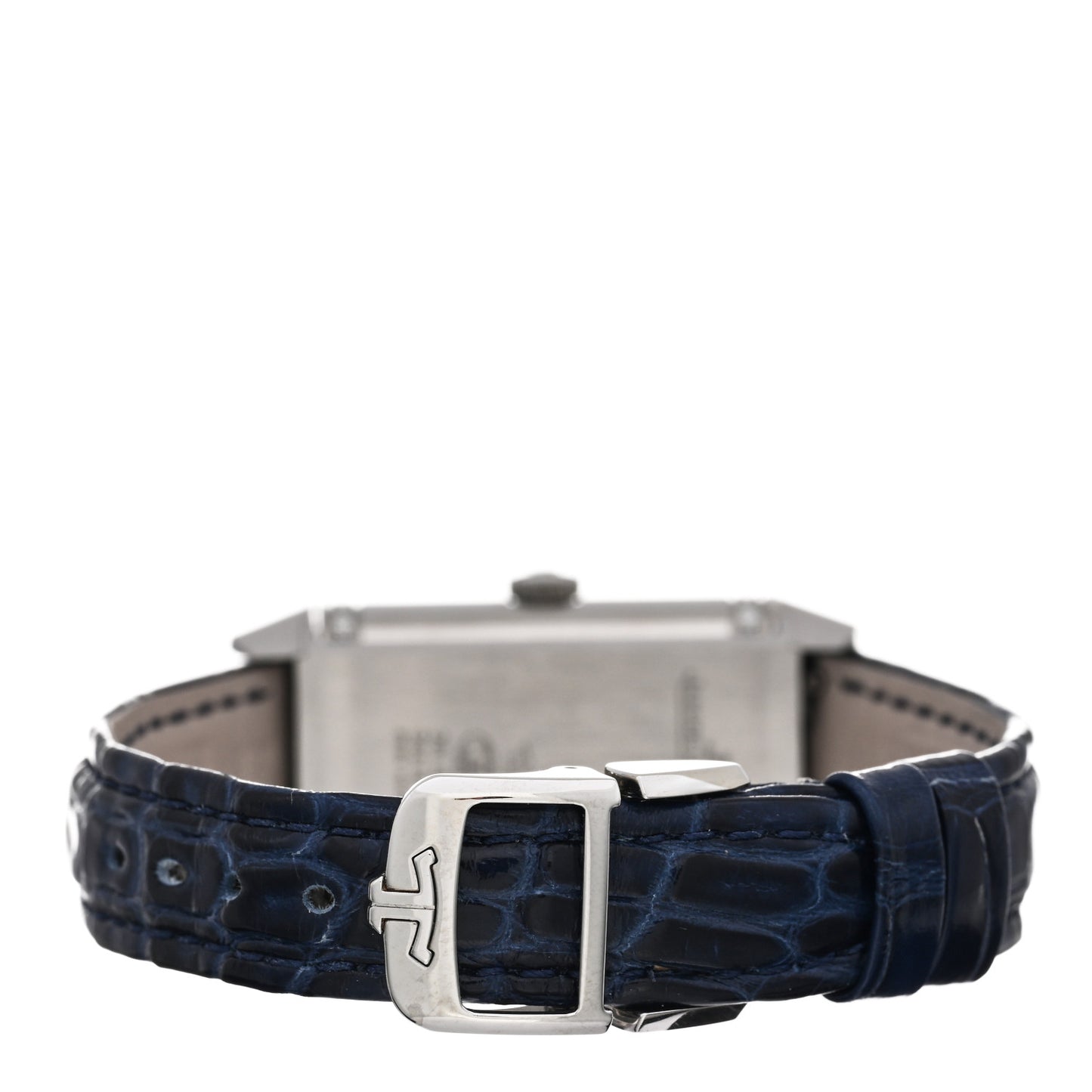 Stainless Steel Alligator Diamond 20mm Reverso One Duetto Manual Winding Watch 201.8.44