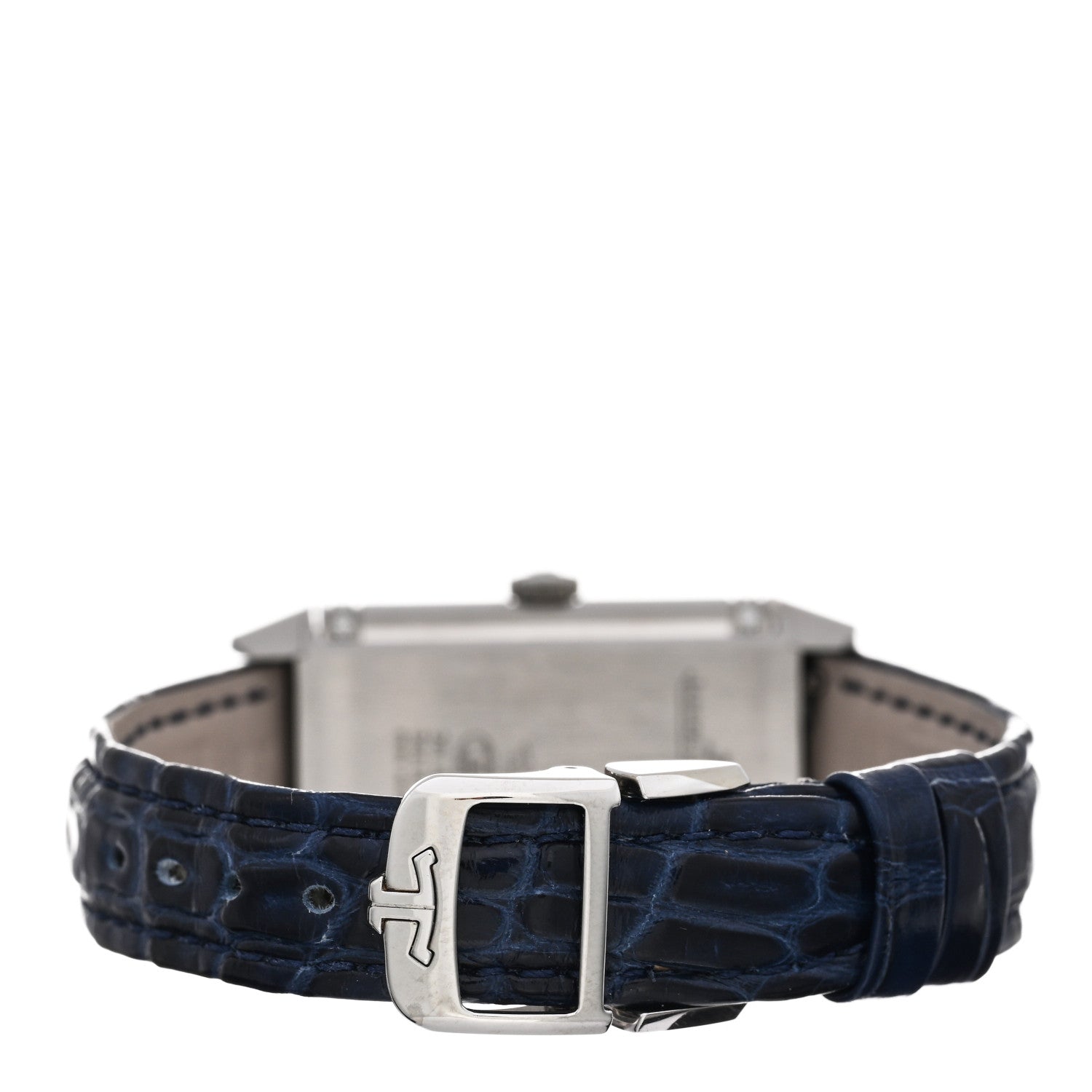 Jaeger-LeCoultre Stainless Steel Alligator Diamond 20mm Reverso One Duetto Manual Winding Watch 201.8.44 3 of 5