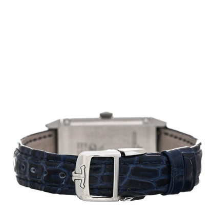 Jaeger-LeCoultre Stainless Steel Alligator Diamond 20mm Reverso One Duetto Manual Winding Watch 201.8.44 3 of 5