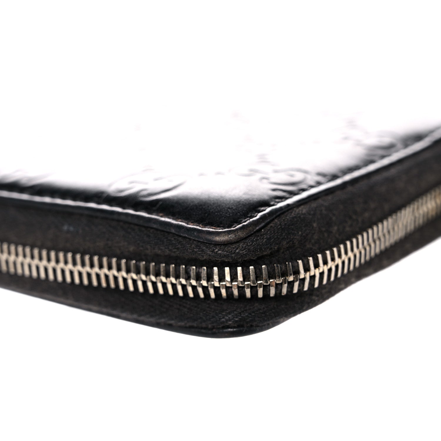 Gucci Guccissima Large Twins Zip Around Wallet Black 9 of 19