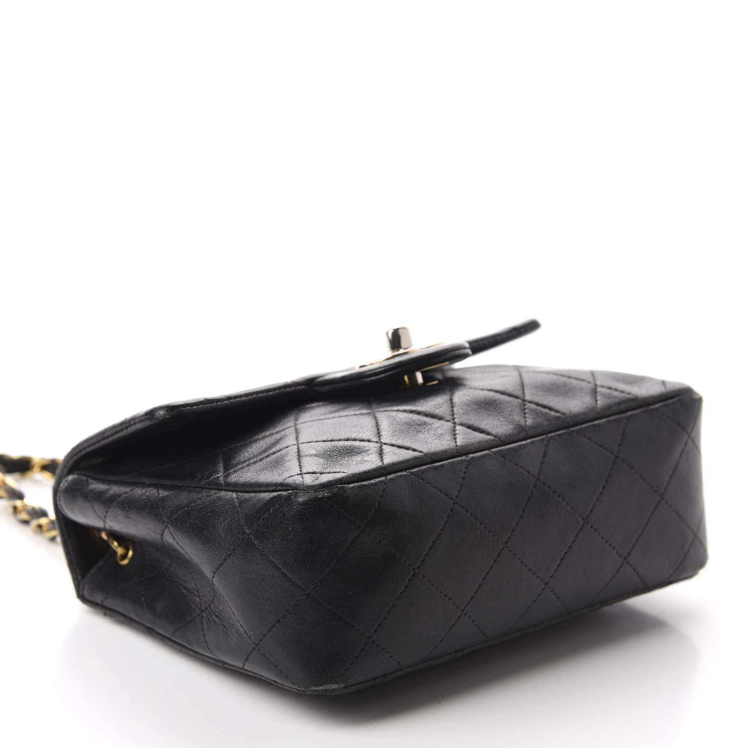 Chanel Lambskin Quilted Mini Square Flap Black 4 of 14