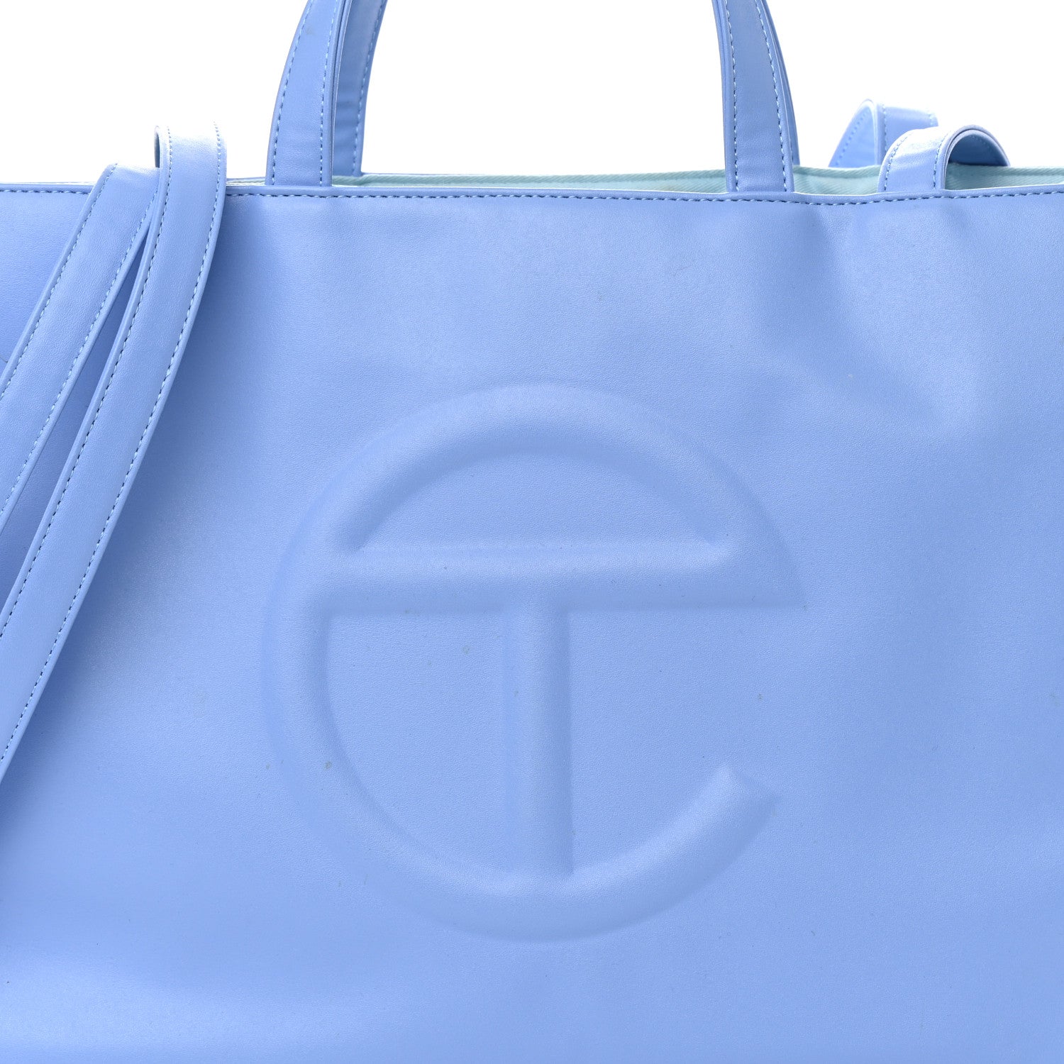 Telfar Vegan Leather Medium Shopping Bag Cerulean 8 of 14