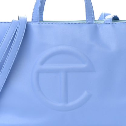 Telfar Vegan Leather Medium Shopping Bag Cerulean 8 of 14