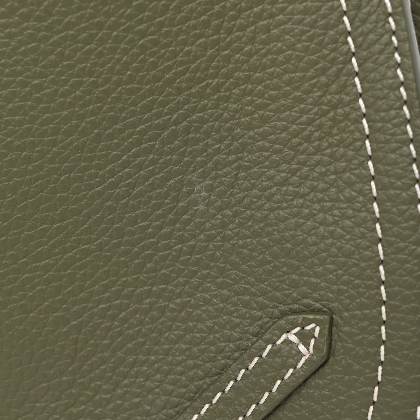 X KAWS Grained Calfskin Saddle Pouch Olive