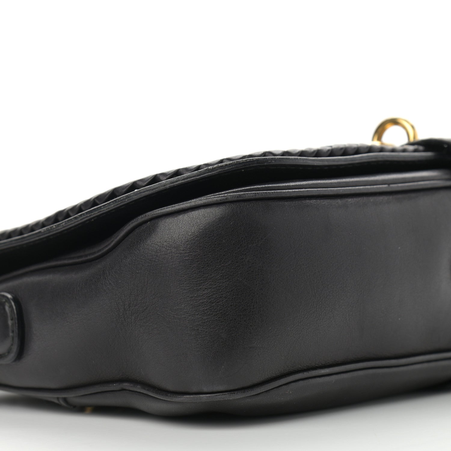 Gucci Calfskin Handmade Medium Flap Shoulder Bag Black 8 of 13