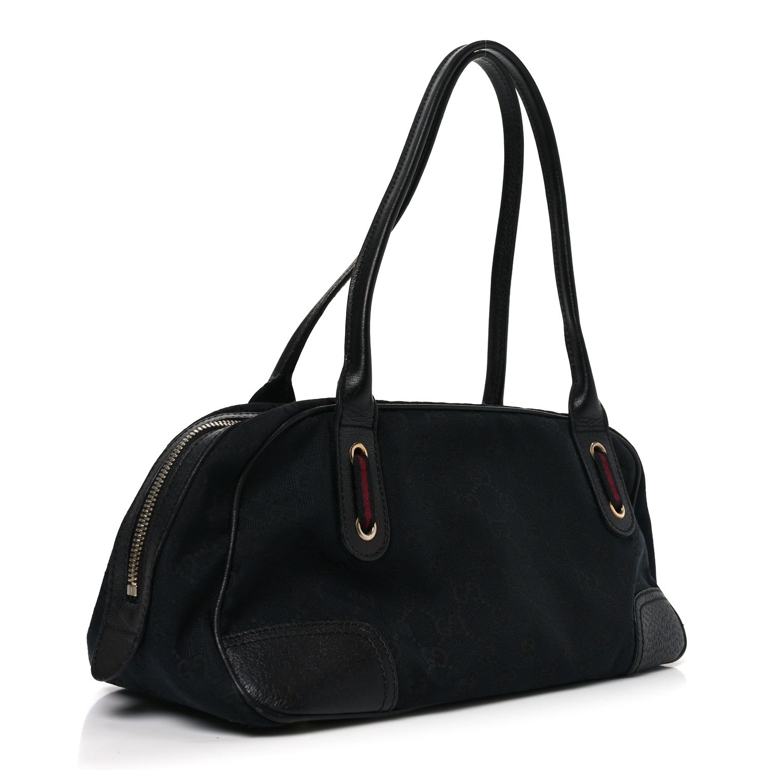 Gucci Monogram Small Princy Satchel Black 3 of 10