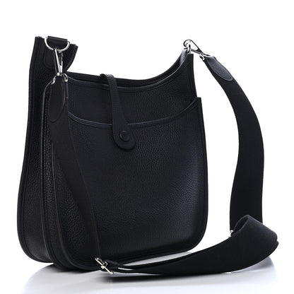 Hermes Taurillon Clemence Evelyne III PM Black 3 of 9