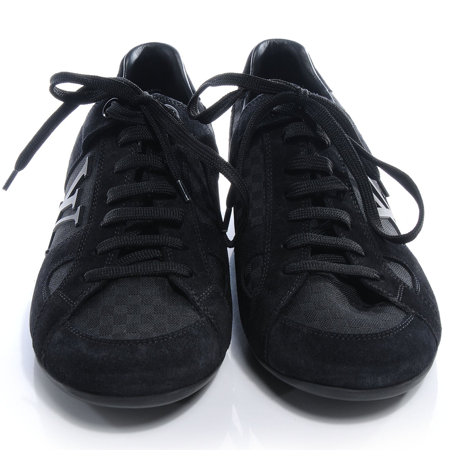 Suede Mini Damier Vibes Sneakers 6 Black