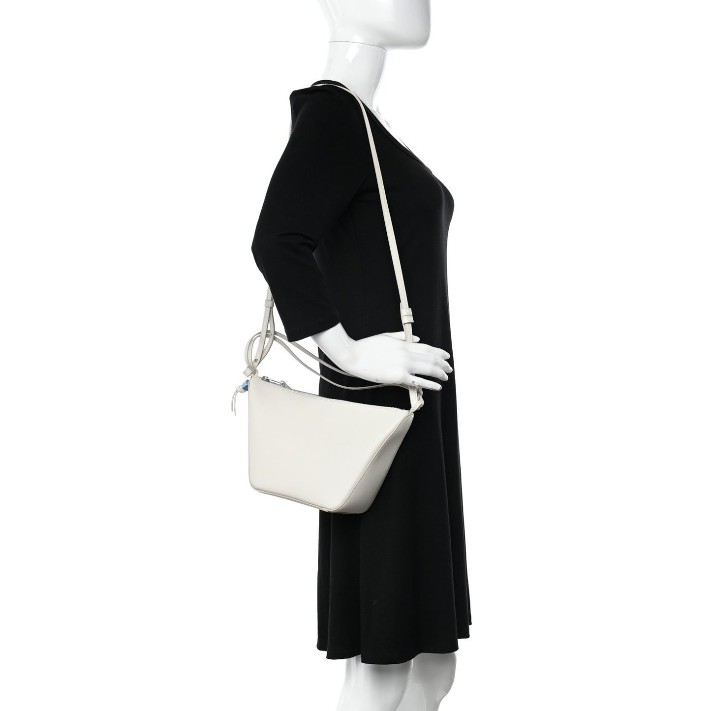 Calfskin Mini Hammock Hobo Soft White