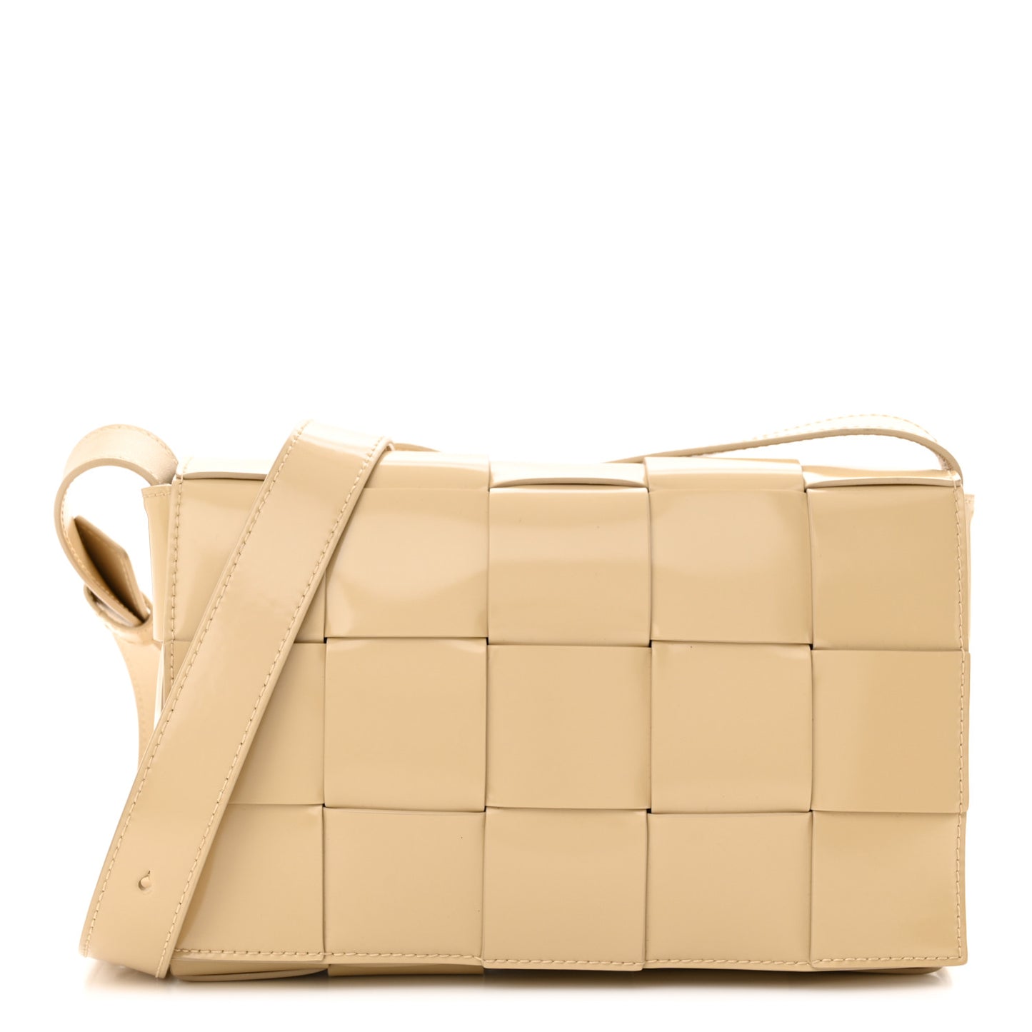 Brushed Calfskin Intrecciato Cassette Bag Porridge