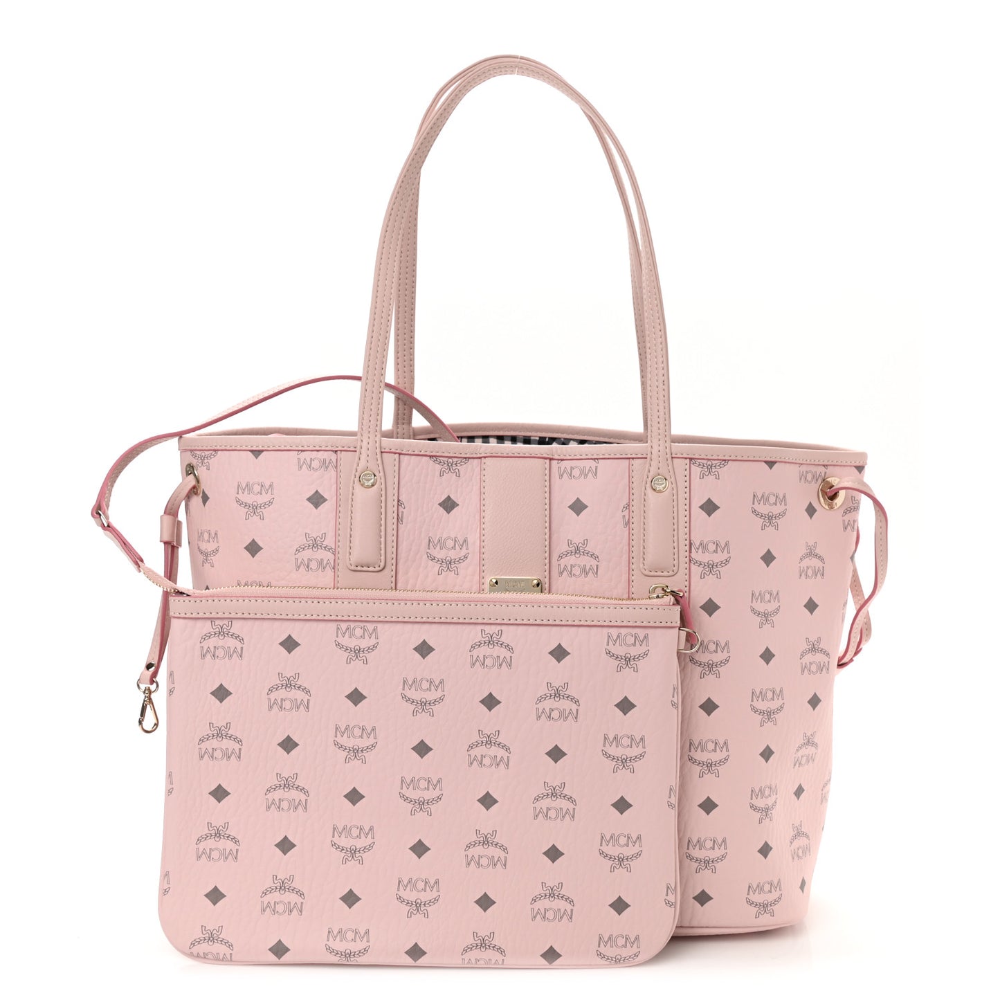 Visetos Medium Liz Reversible Shopper Tote Powder Pink