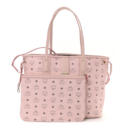 MCM Visetos Medium Liz Reversible Shopper Tote Powder Pink 1 of 12
