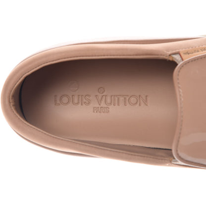 Louis Vuitton Patent Calfskin Suede Tempo Slip On Sneakers 36 Nude 7 of 8