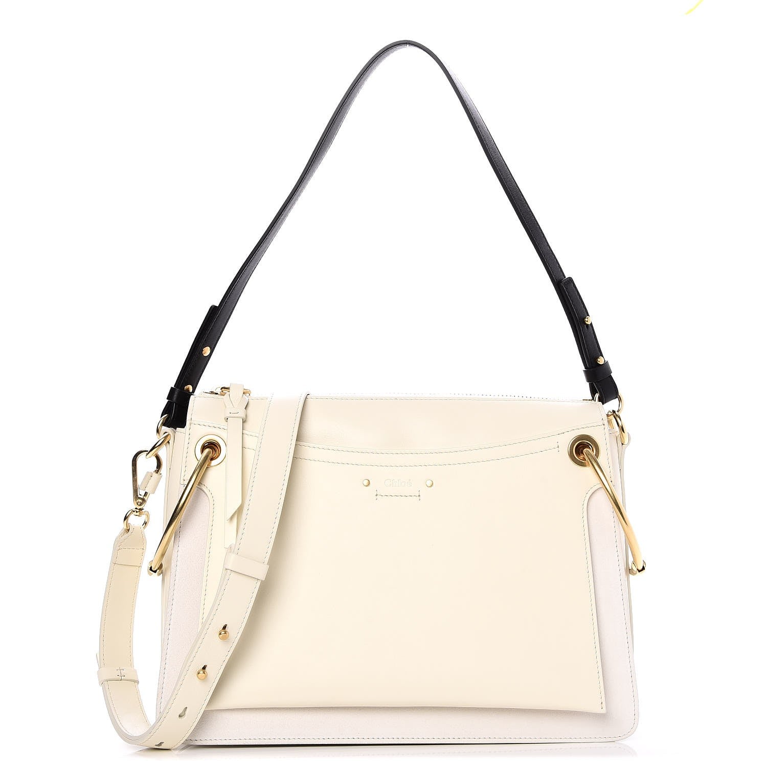 Chloe Calfskin Medium Roy Bag Natural White 1 of 10