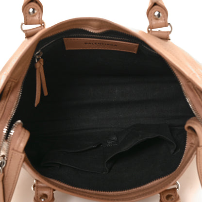 Balenciaga Shiny Goatskin Silver Metallic Edge Hardware S City Rose Des Sables 5 of 8