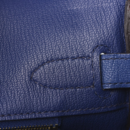 Hermes Chevre Mysore Horseshoe Birkin 30 Rouge Casaque Bleu Brighton 21 of 41