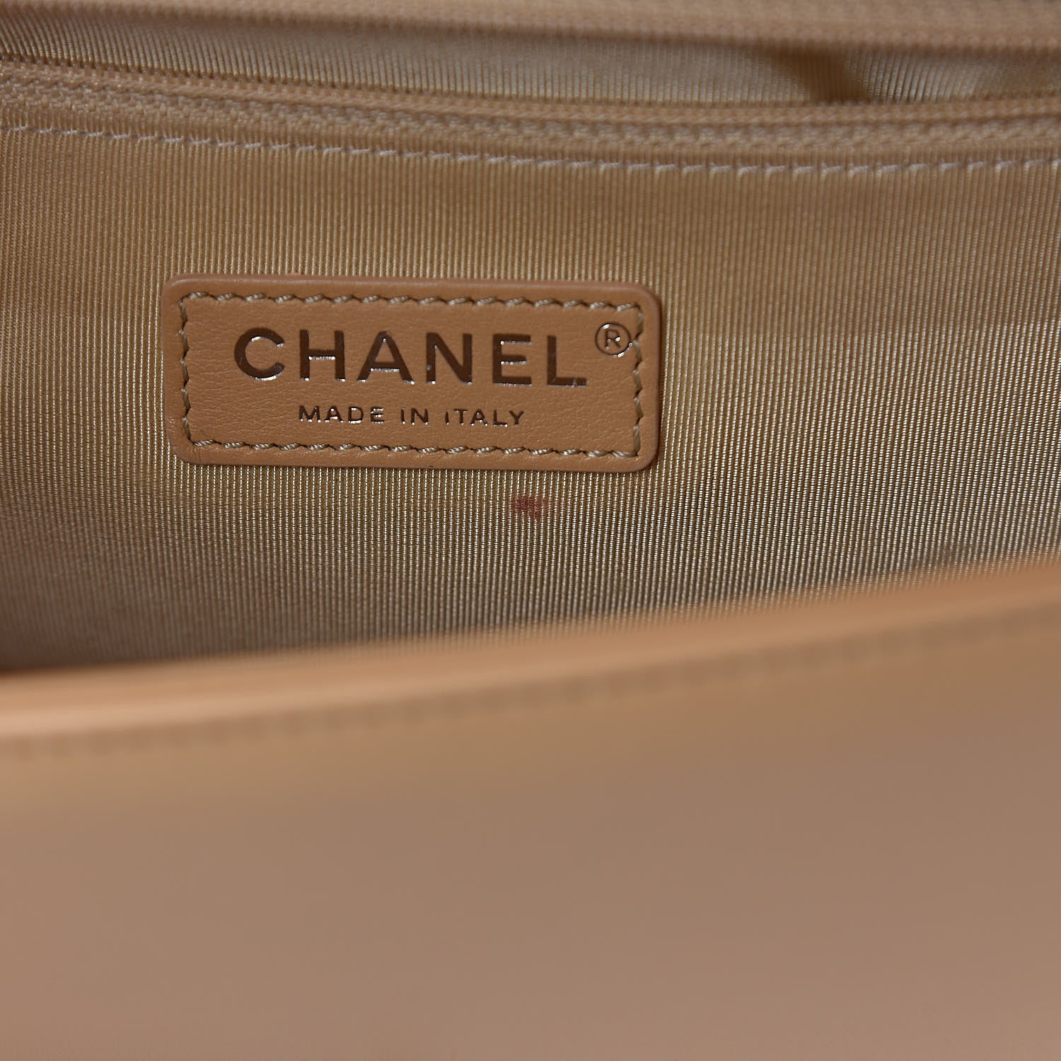 Chanel Lambskin Chevron Quilted New Medium Boy Flap Beige 8 of 22