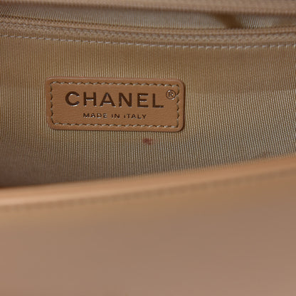 Chanel Lambskin Chevron Quilted New Medium Boy Flap Beige 8 of 22