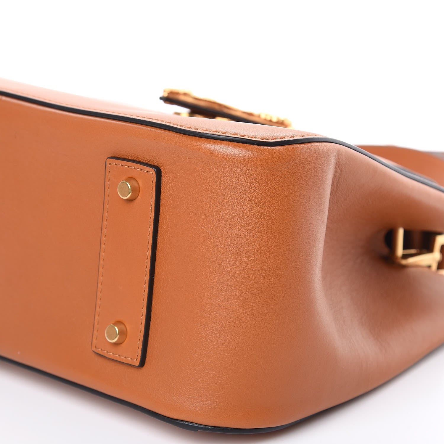 Versace Nappa Barocco Virtus Top Handle Bag Brown 8 of 12