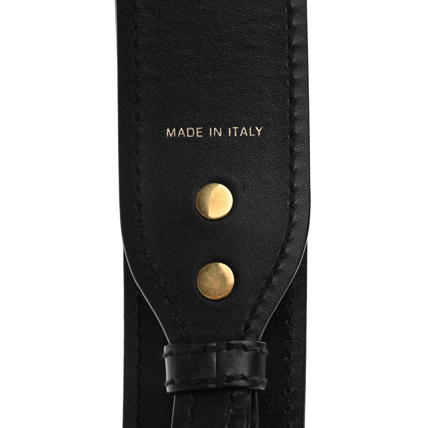 Calfskin Studded J’Adior Shoulder Strap Black