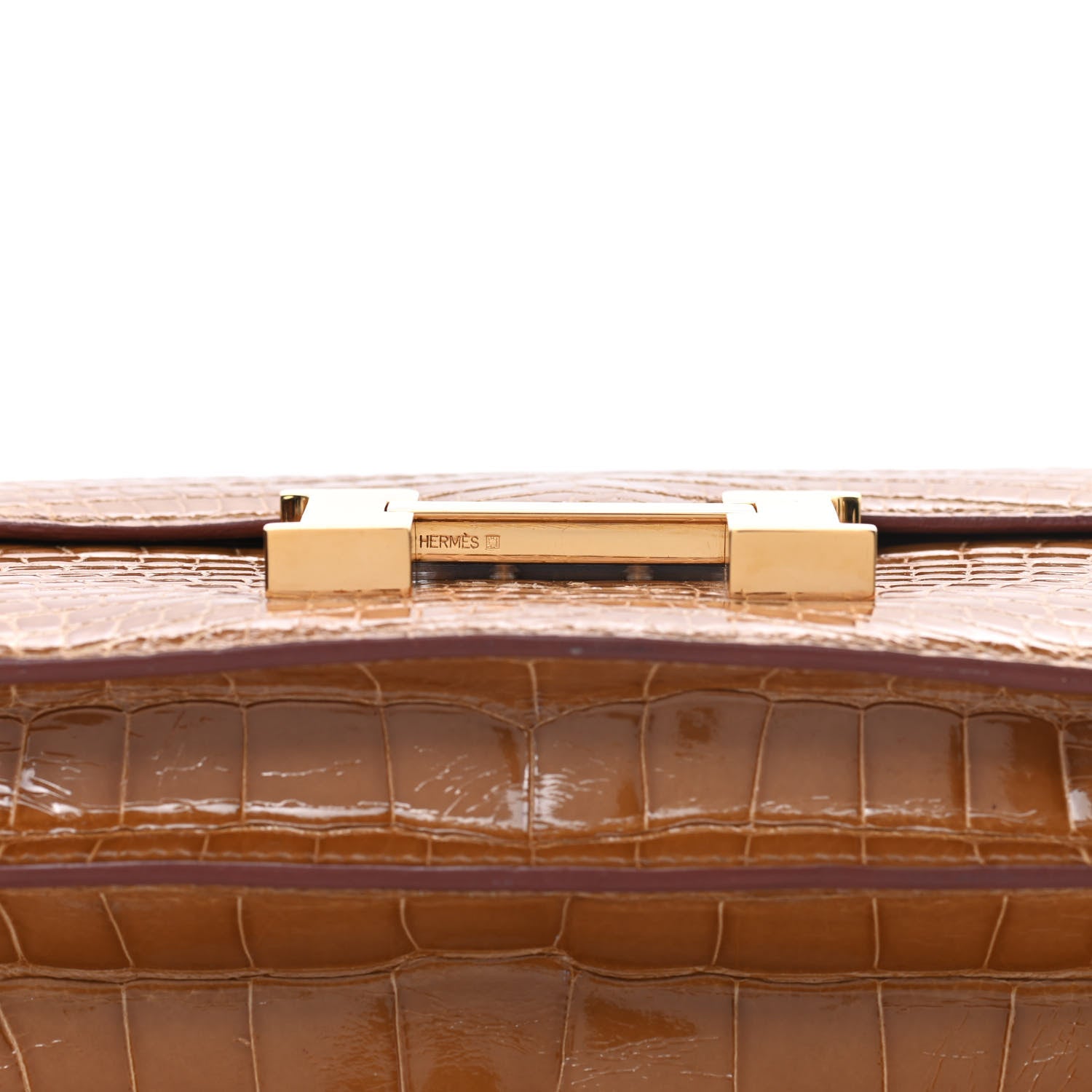 Hermes Shiny Alligator Constance 18 Tabac Camel 15 of 24