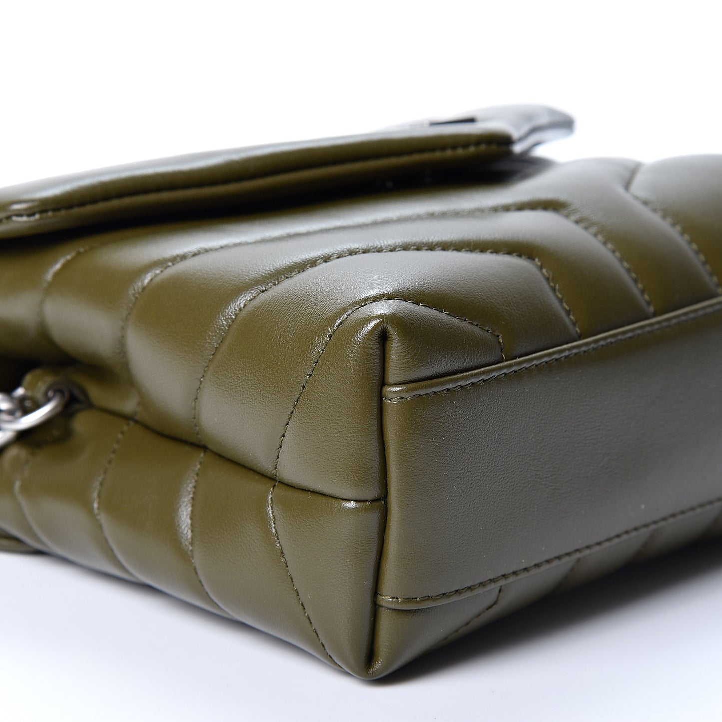 Calfskin Y Quilted Monogram Toy Loulou Crossbody Bag Military Olive