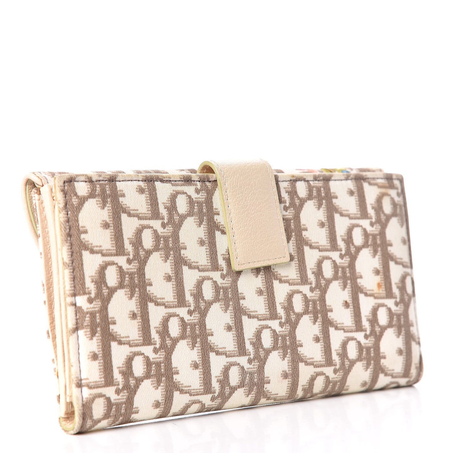 Monogram Vintage Flowers Saddle Wallet Beige